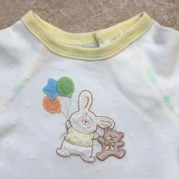 Little Wonders Bunny and Teddy Bear Bodysuit - Picture 2 of 10